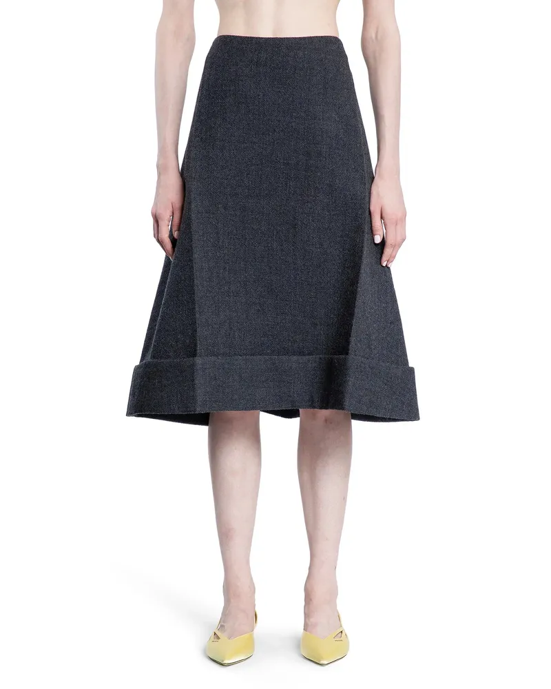 Prada Vintage-look rush stitch midi-skirt Grey