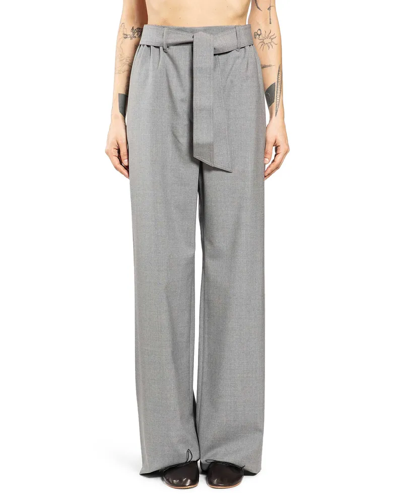 Max Mara Stretch Wool Cloth Trousers Grey