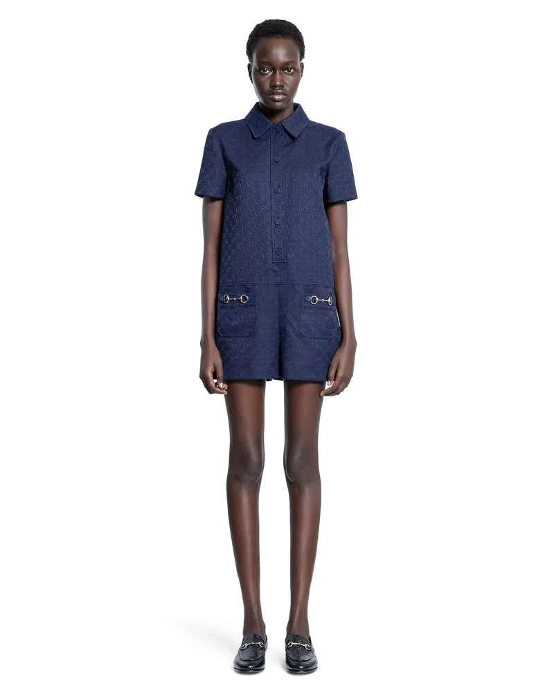 Gucci WOMAN BLUE JUMPSUITS Blue