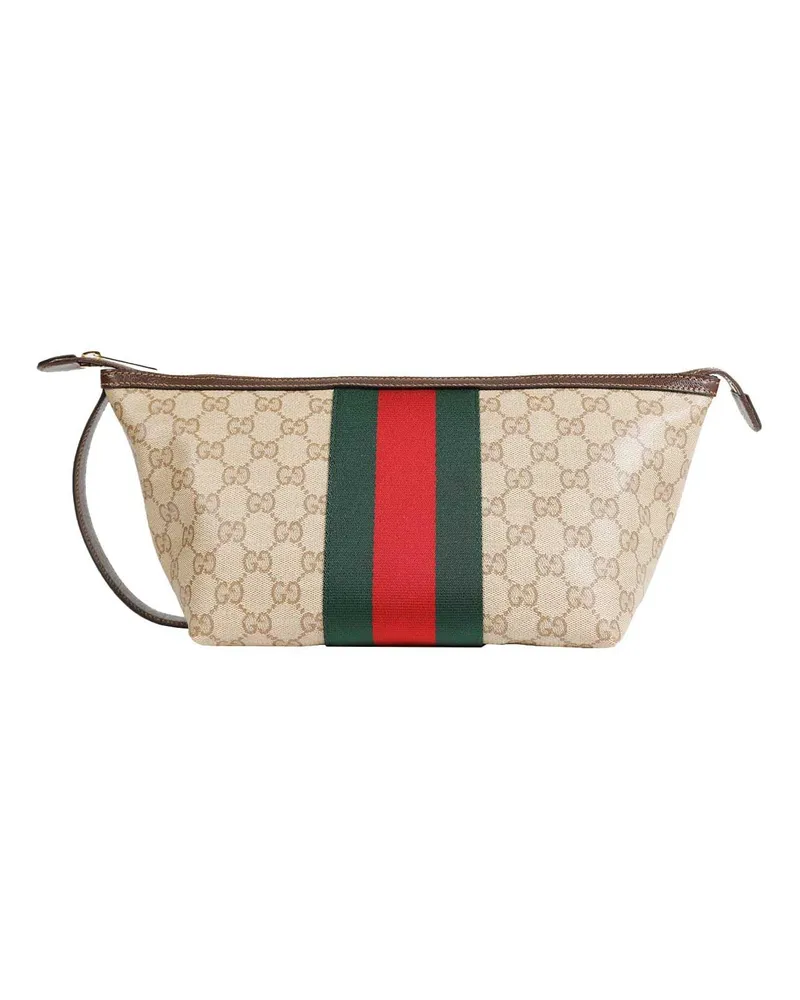 Gucci Megaweb GG Canvas Small Toiletry Case Beige