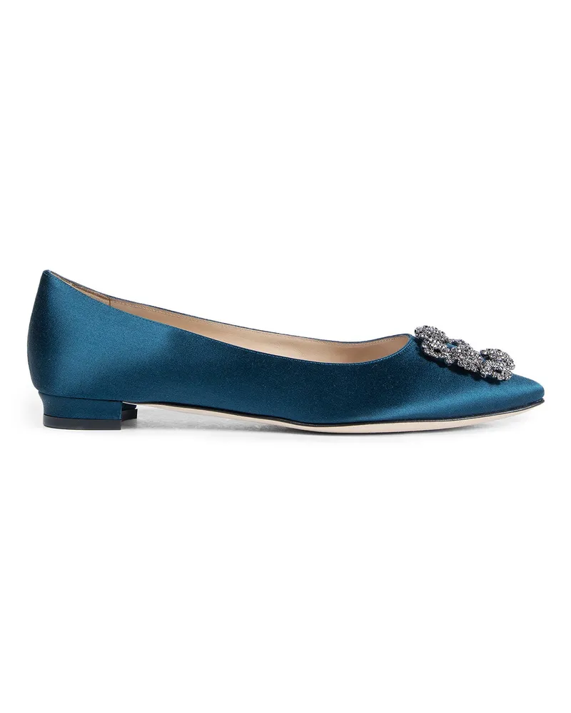 Manolo Blahnik Hangisiflat Ballerinas Blue