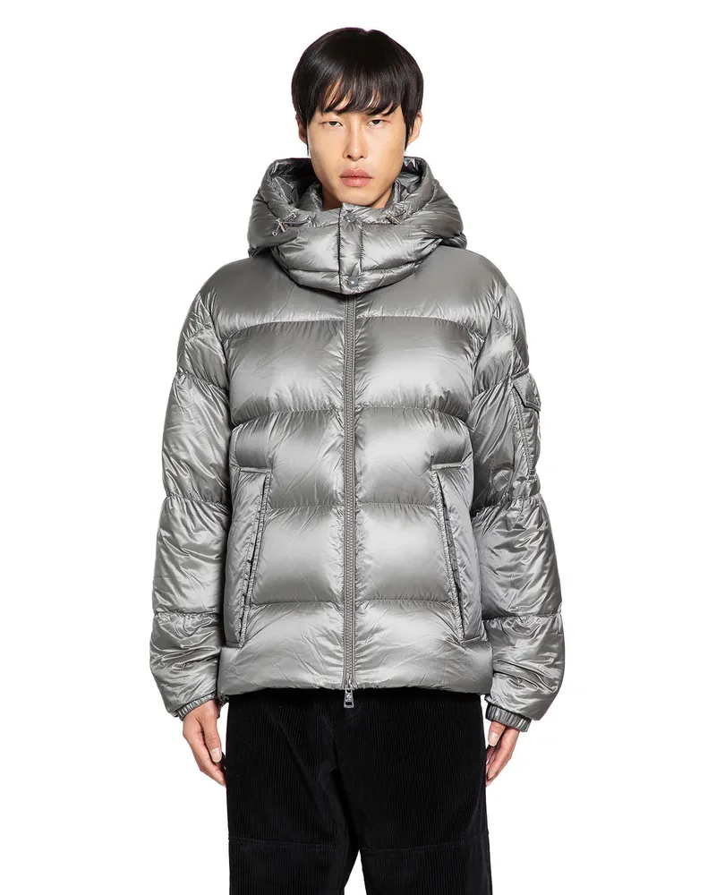 Moncler Couyere Hooded Short Down Jacket Grey