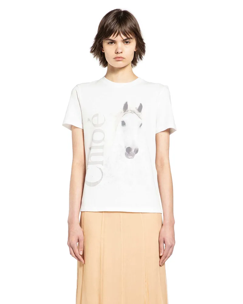Chloé faded orse T-Shirt White
