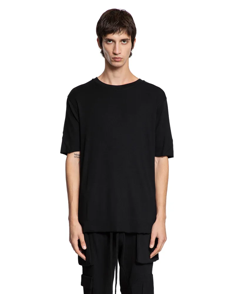 THOM KROM Stretch Viscose T-Shirt Black