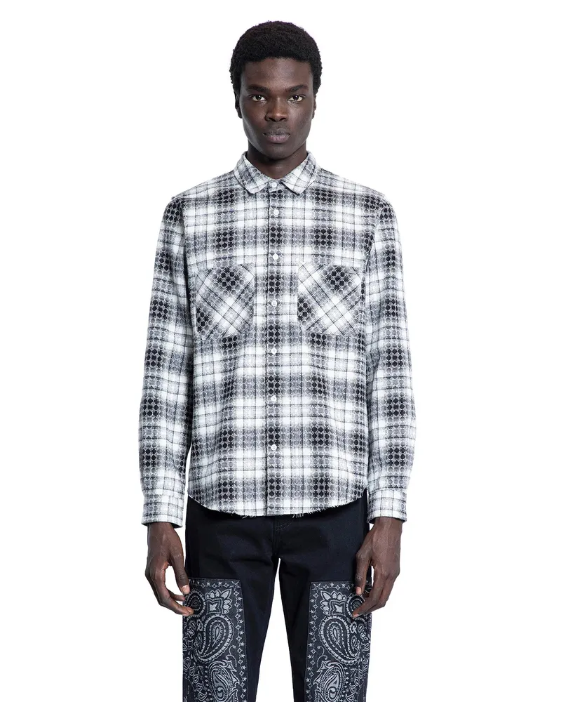 Amiri Check flannel shirt Black&white
