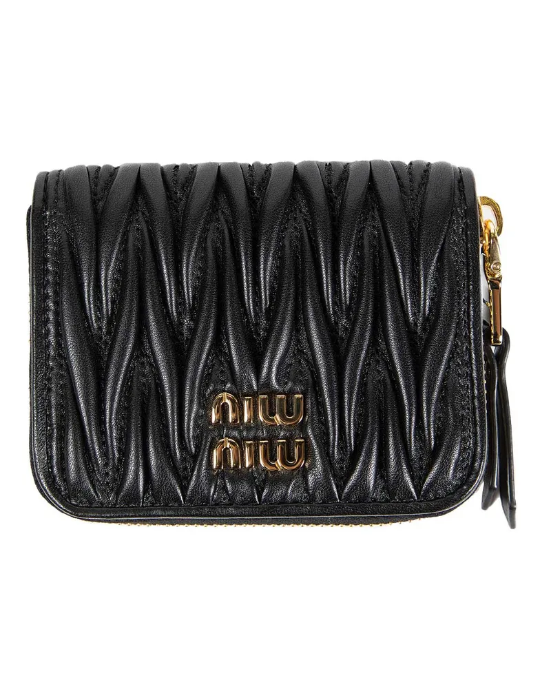 Miu Miu Matelassé Nappa Leather Coin purse Black