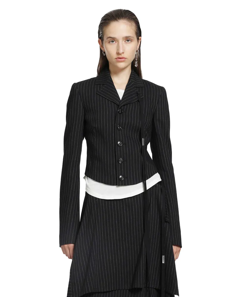 Ann Demeulemeester Manda Cropped Blazer Black