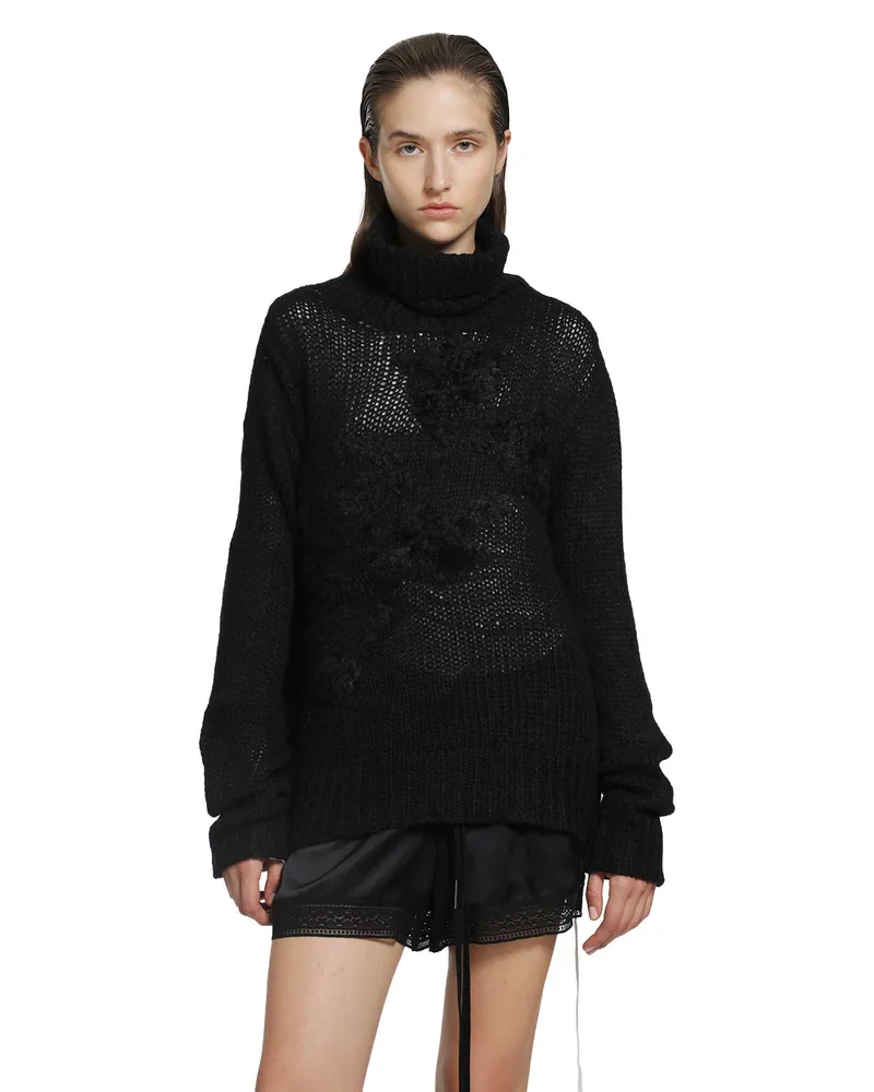 Ann Demeulemeester Fransina Turtleneck Sweater Black