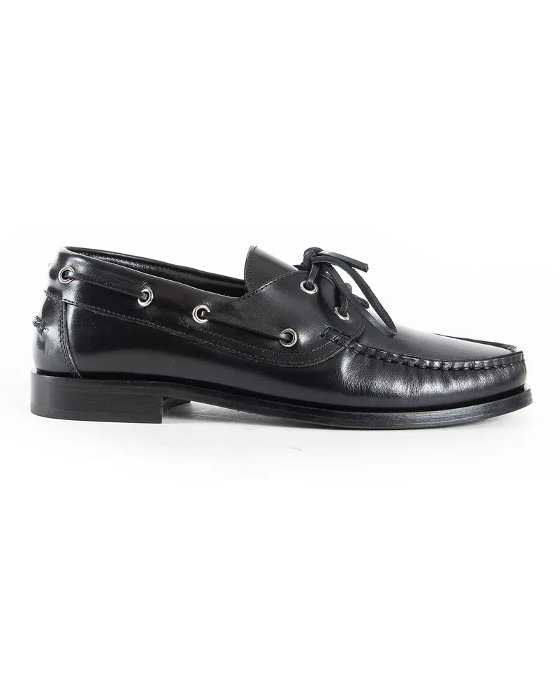 aeyde Harris Leather Loafers Black
