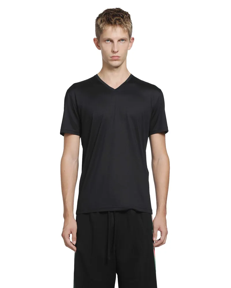 Gucci Silk Jersey T-Shirt Black