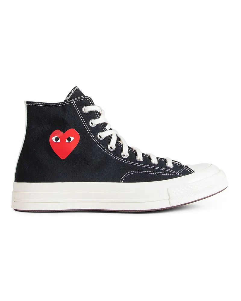 Comme des Garçons Small Red Heart Hi Top Sneakers Black