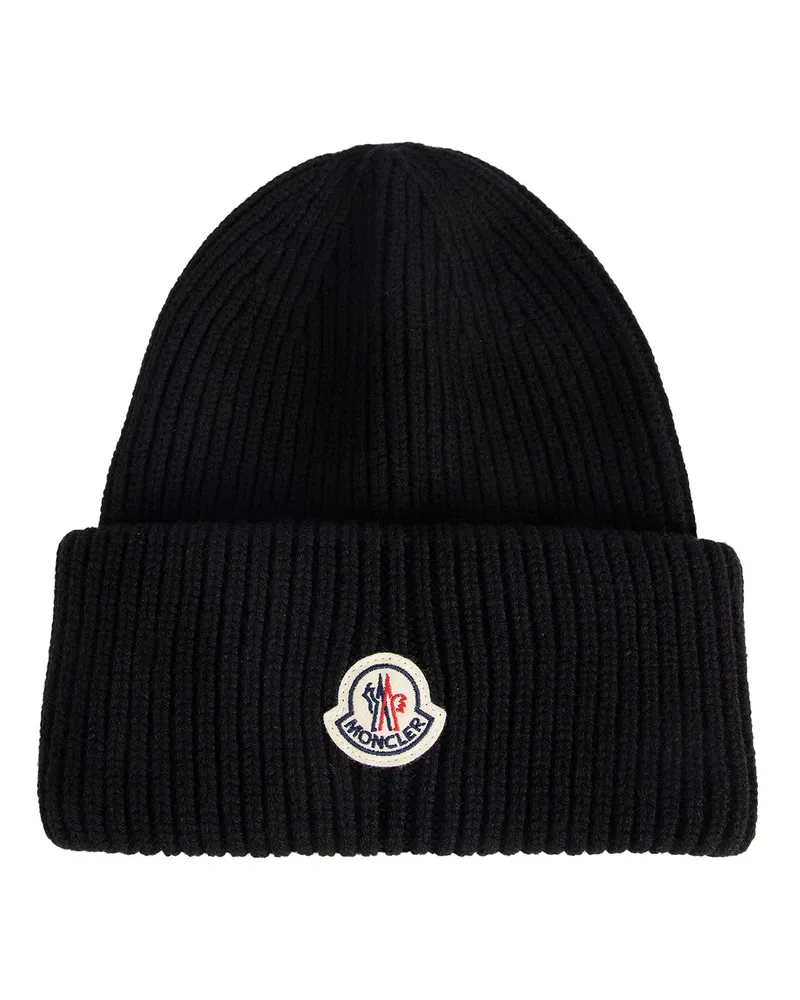 Moncler Wool Cash Beanie Black