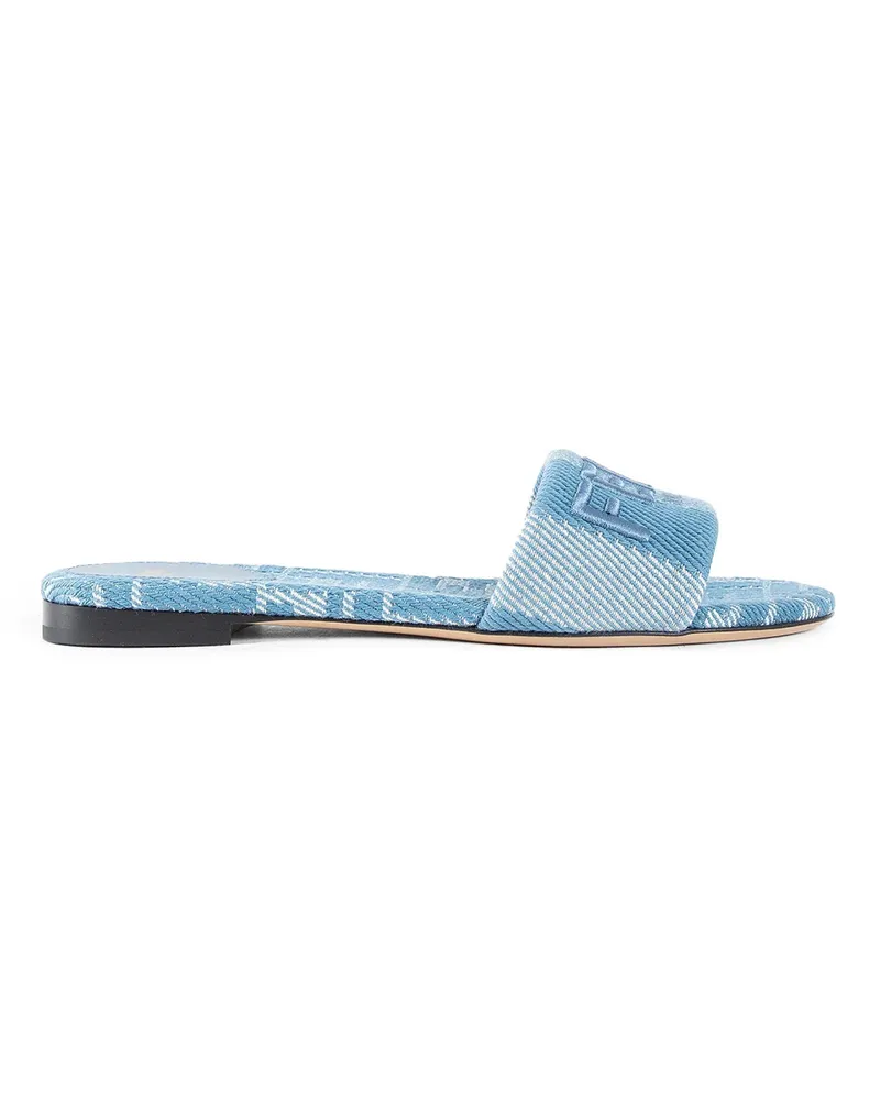 Fendi WOMAN BLUE SANDALS & SLIDES Blue