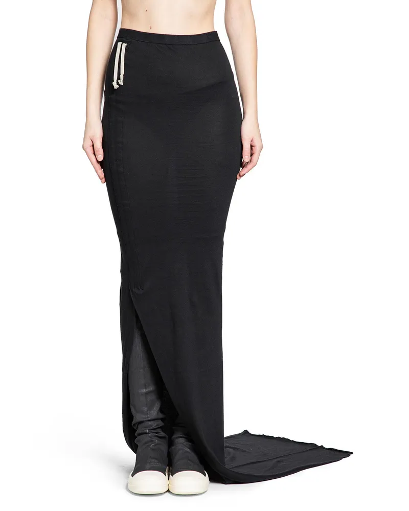 DRKSHDW by Rick Owens Concordians EDFU Long Skirt Black