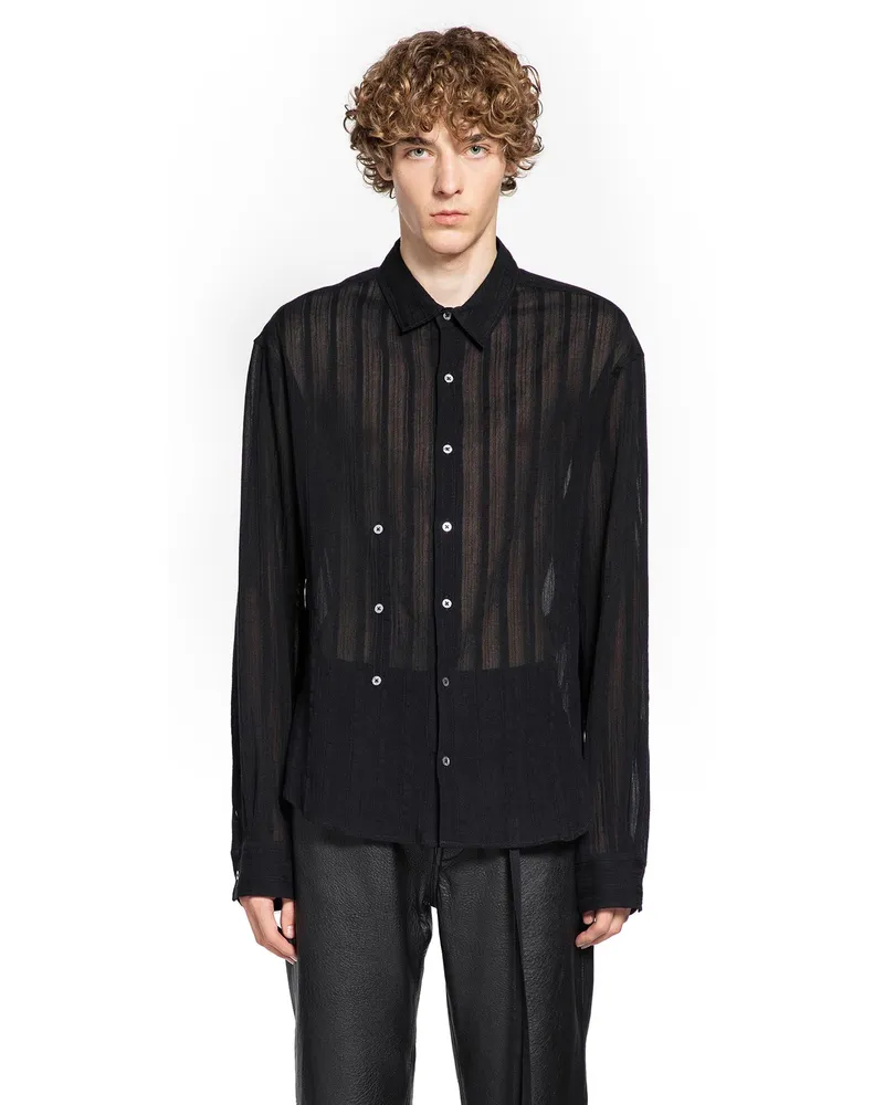 Ann Demeulemeester Isak Twisted Shirt Black