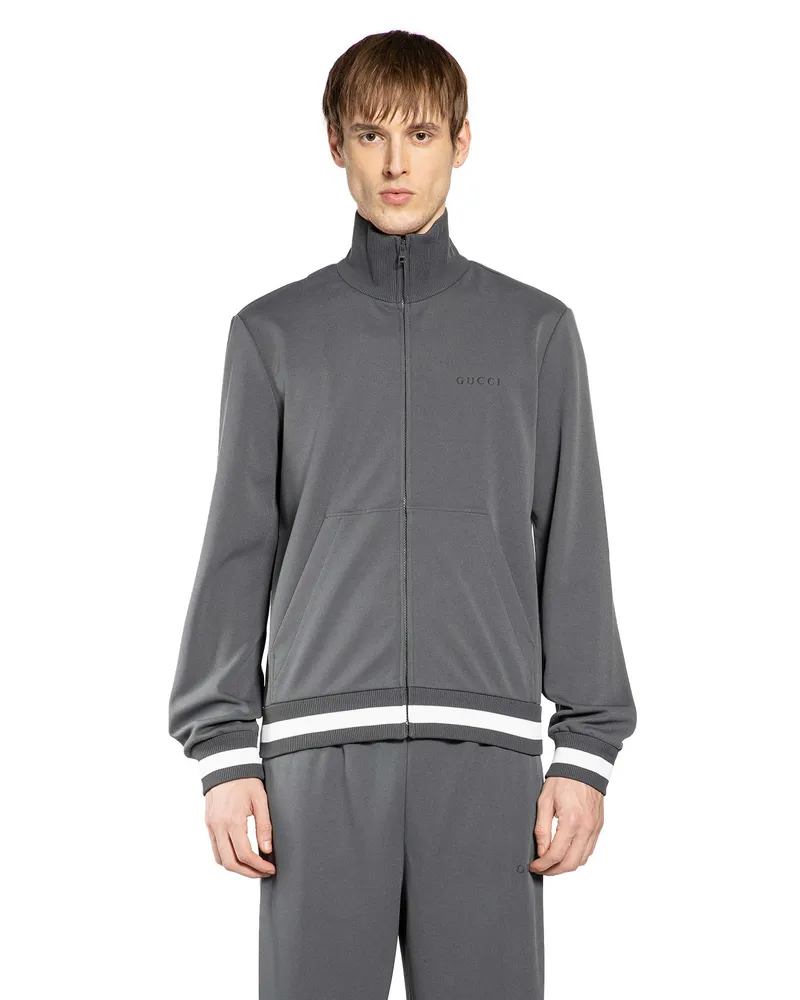Gucci Technical Jersey Track Jacket Grey
