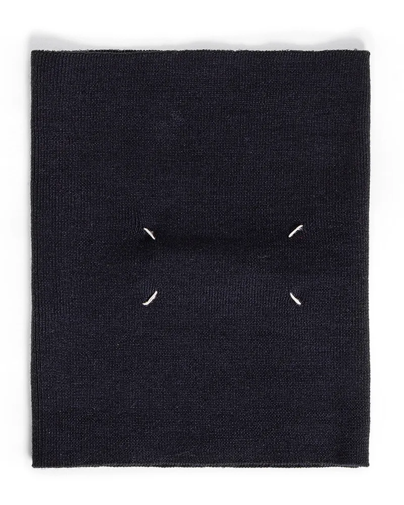 Maison Margiela 4-Stithc Wool Scarf Blue