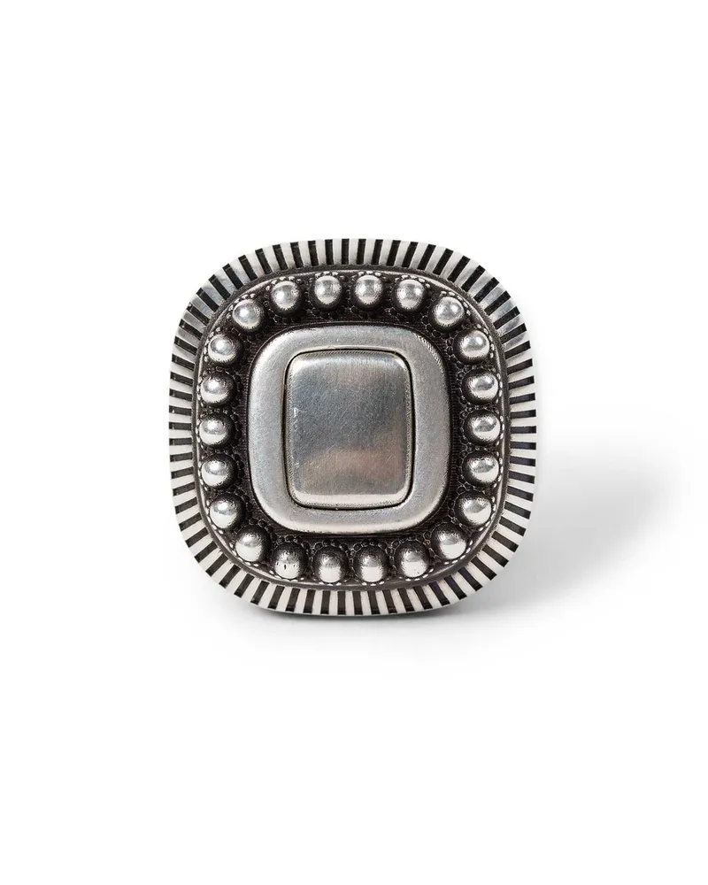 Ann Demeulemeester Char Wide Ring with Spheres Silver
