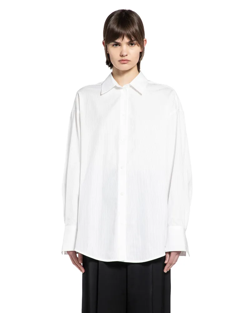 Totême Oversized Striped Shirt White