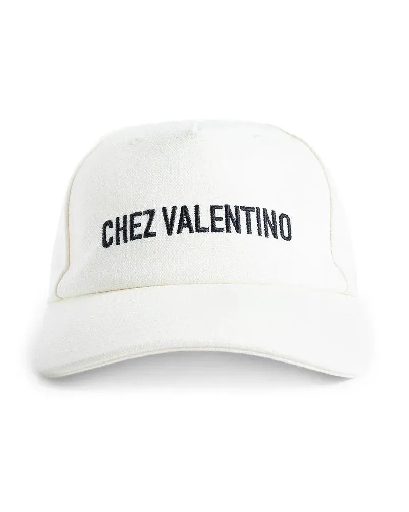Valentino Garavani Chez  Cotton Baseball Cap White