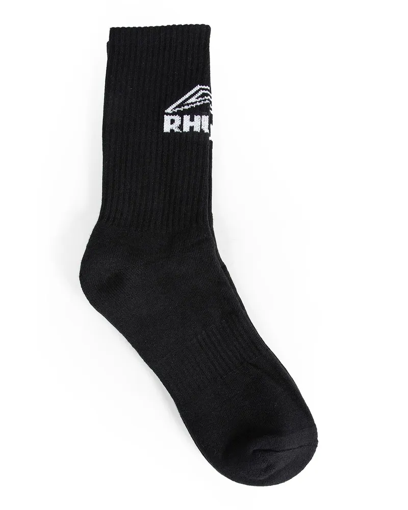 RHUDE Campione Logo Socks Black&white