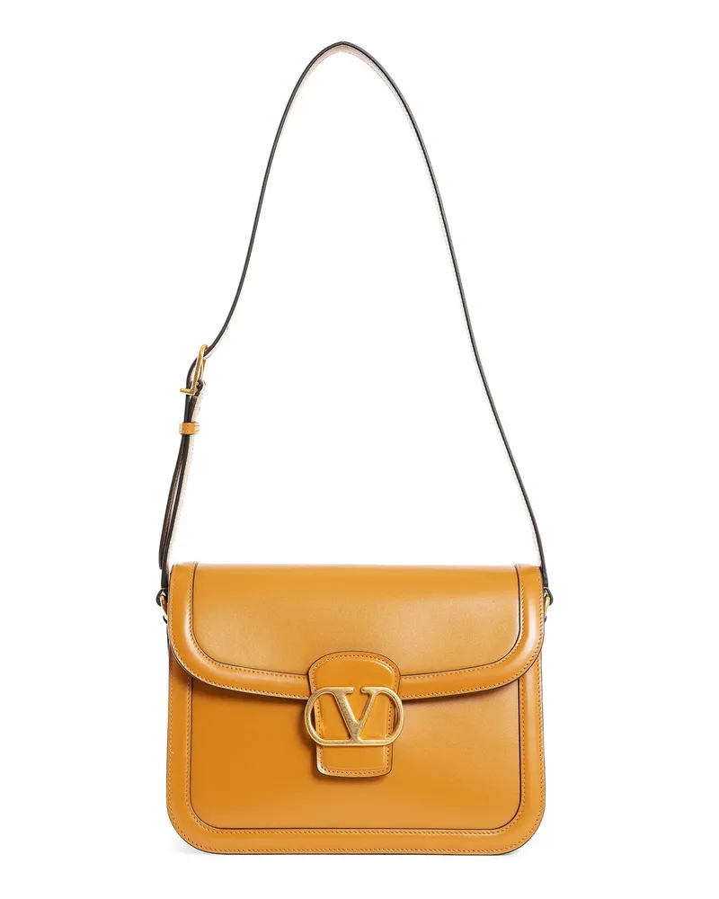 Valentino Garavani Borsa a spalla 9TO5 in pelle di vitello liscia Brown