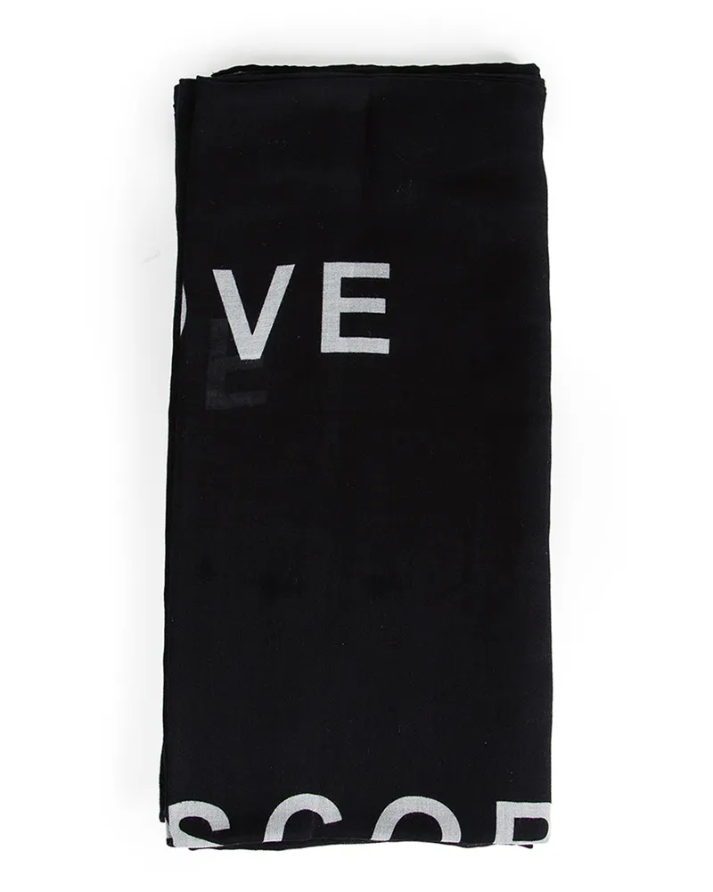 Rick Owens Temple Printed Scarf Black