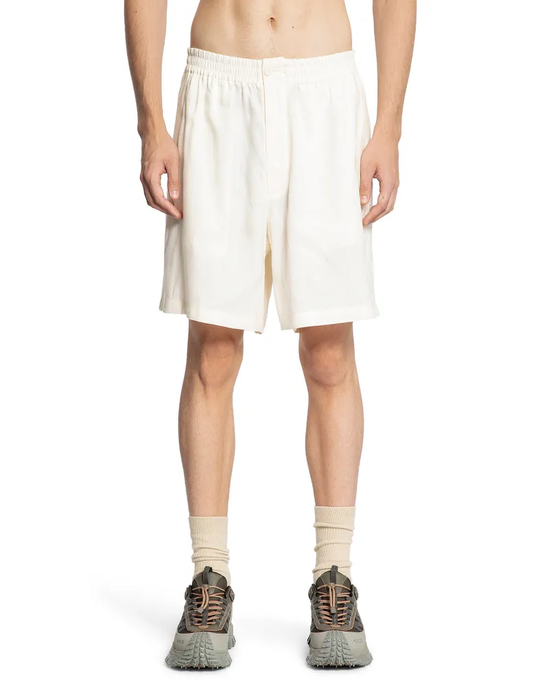 Moncler Gilga Farm Collaboration Linen Blend Shorts White