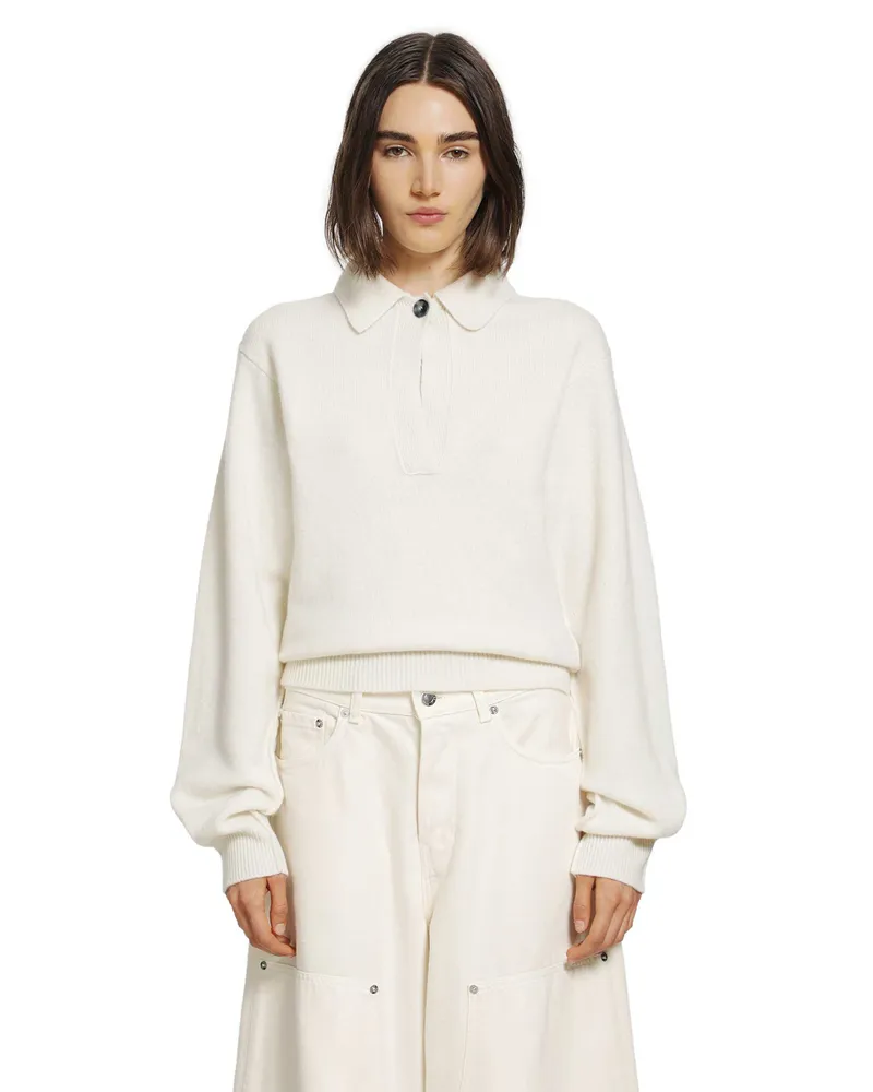 Haikure Ash Relaxed Sweater Off-white