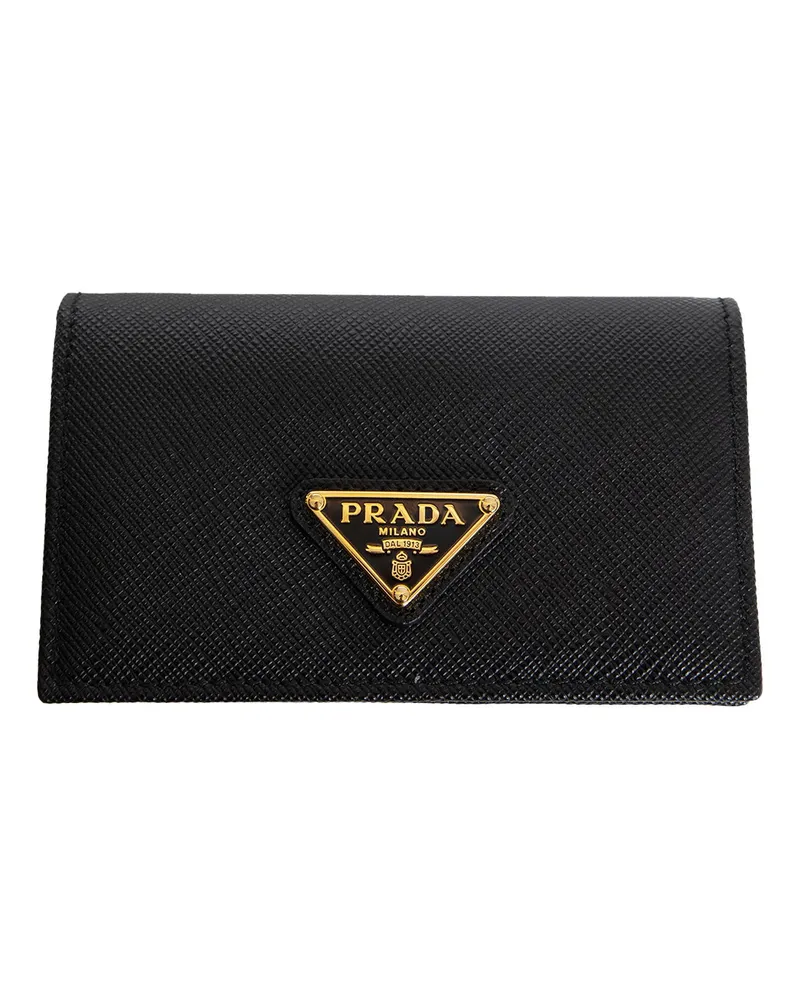 Prada Saffiano Leather Card Holder Black