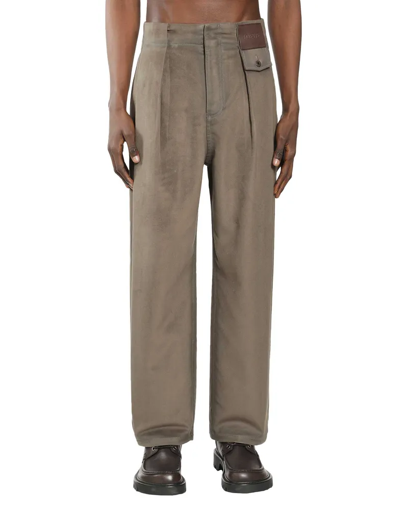 Loewe Trousers in Moleskin Brown