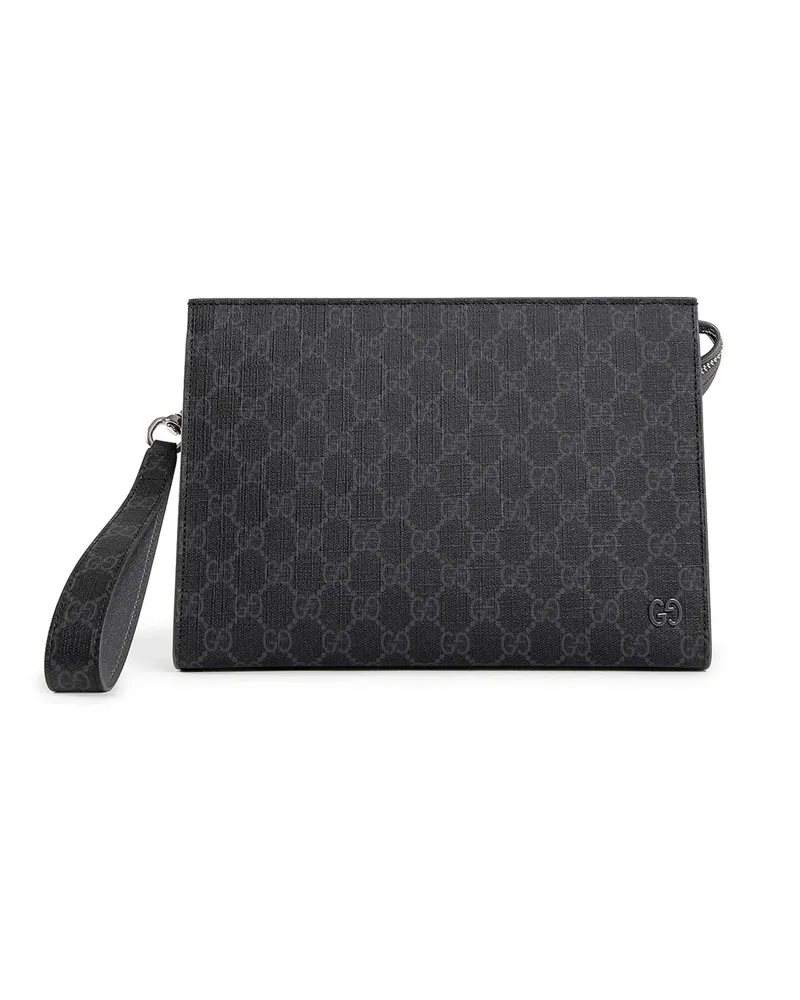 Gucci GG Supreme Canvas Pouch Black