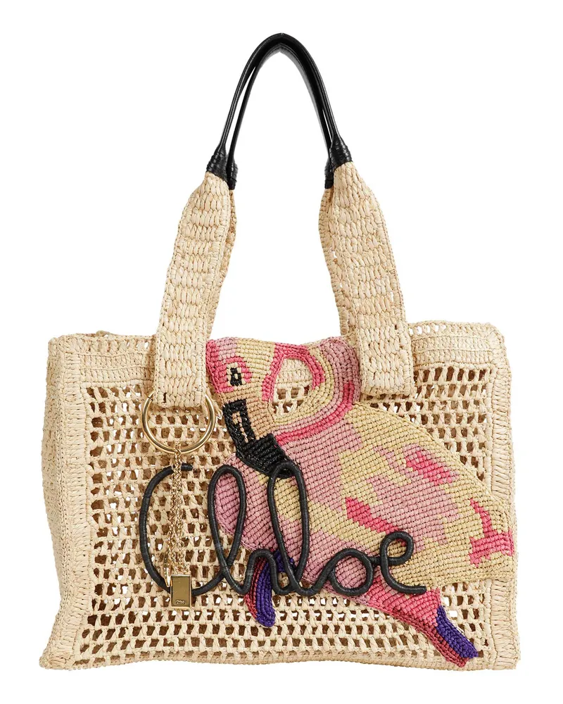 Chloé Summer Banana East-West Tote Bag Beige