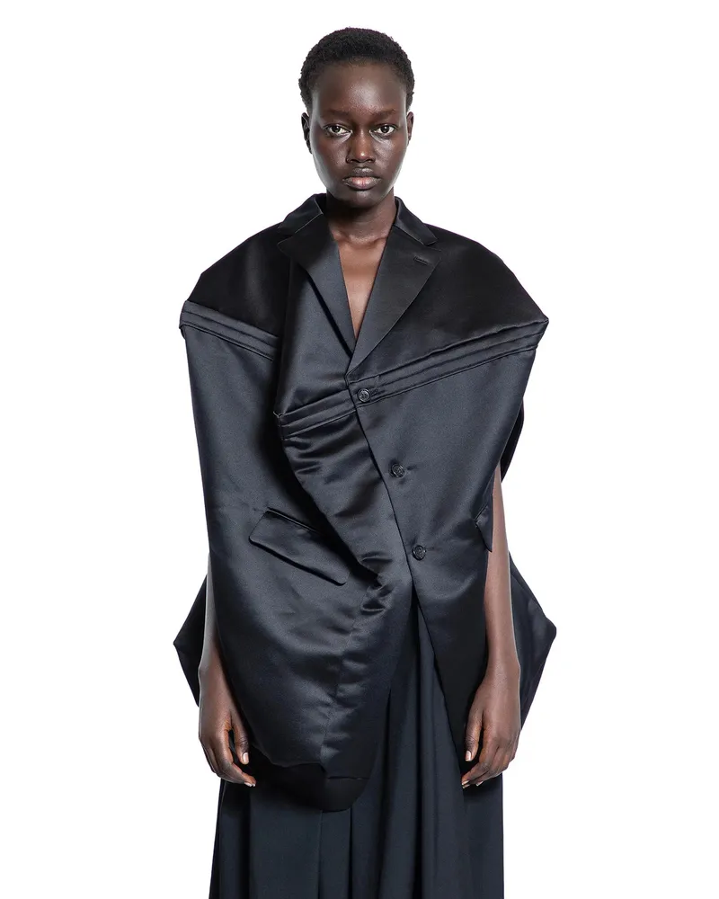Comme des Garçons Sculptural Lady's Satin Blazer Black