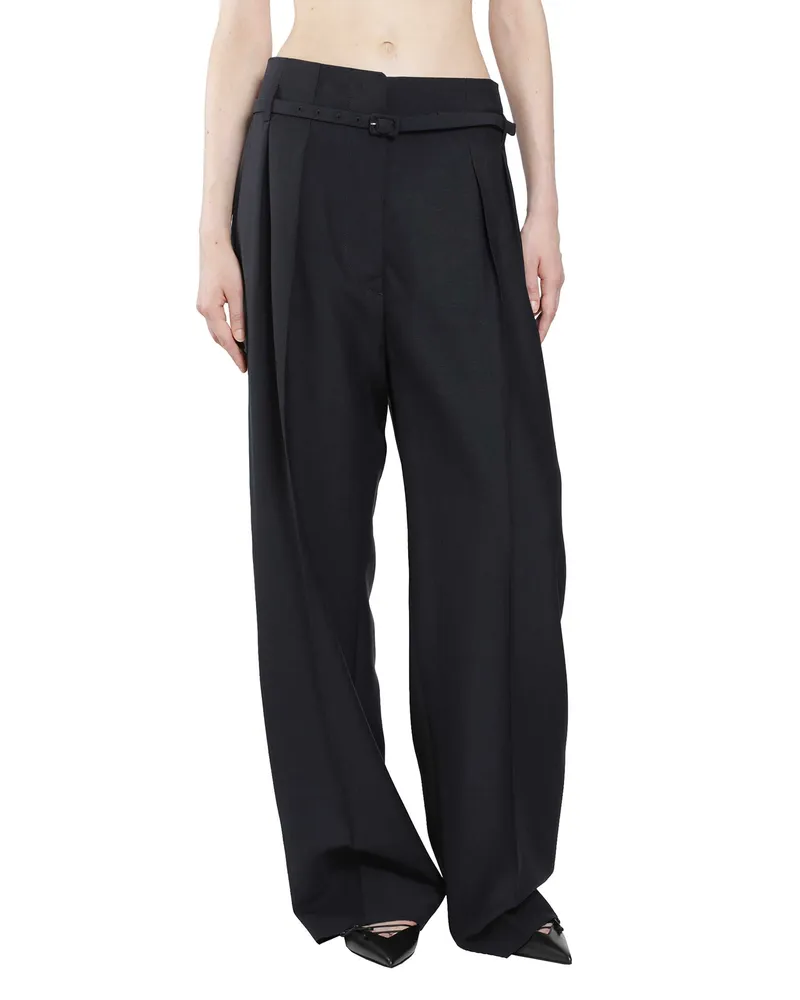 Prada Light Wool Mohair Trousers Blue