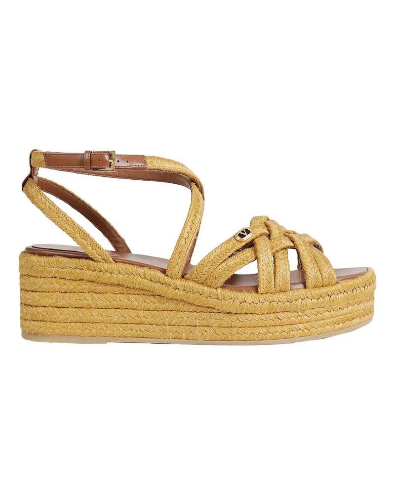 Valentino Garavani Bribri Espadrille Sandals Yellow