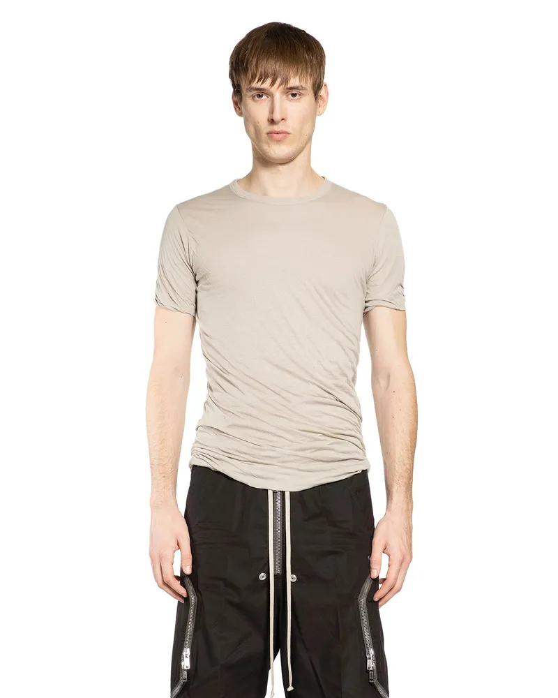 Rick Owens Temple Double SS T-Shirt Grey