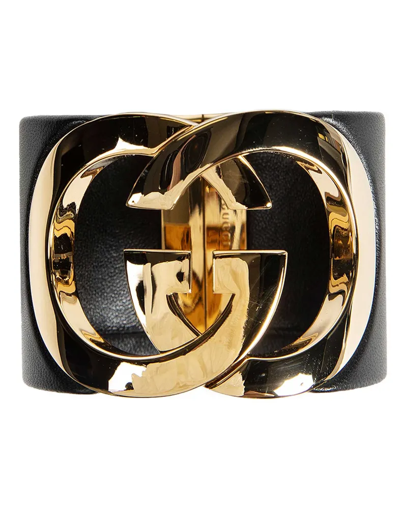 Gucci Interlocking Cuff Bracelet Black