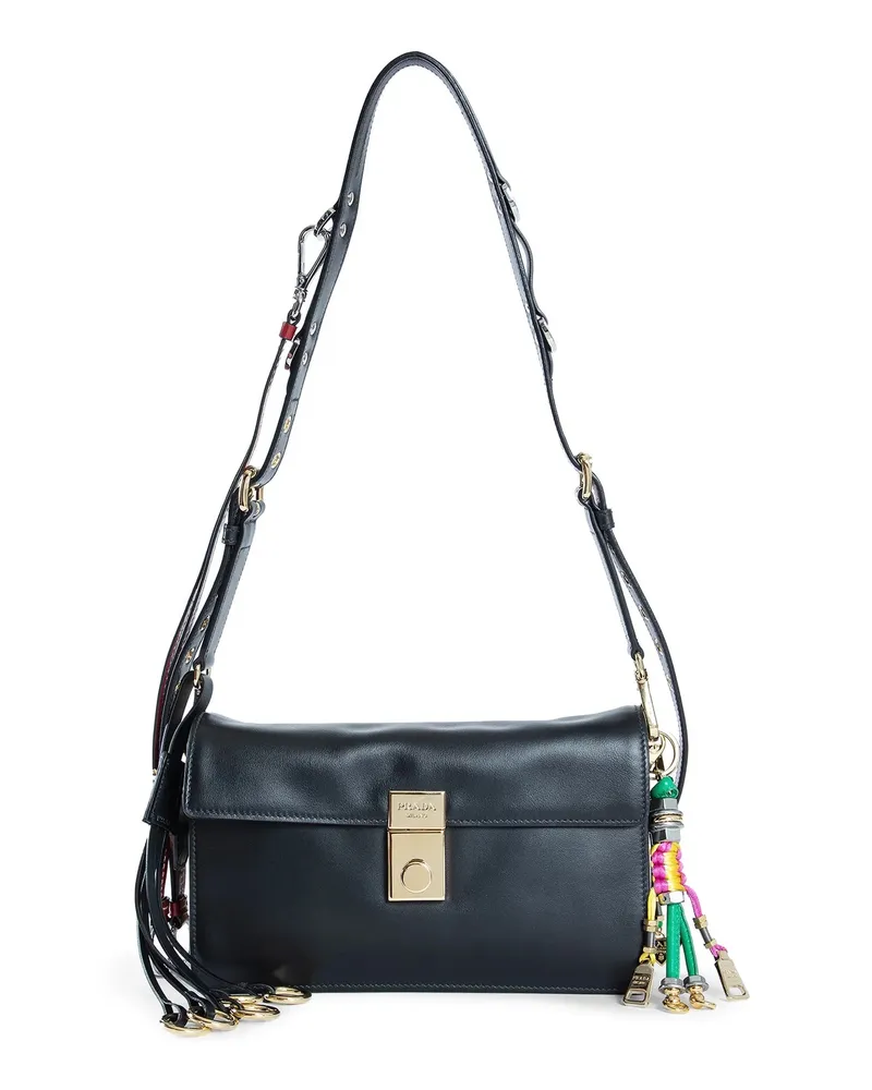 Prada Soft Sound small leather shoulder bag Black