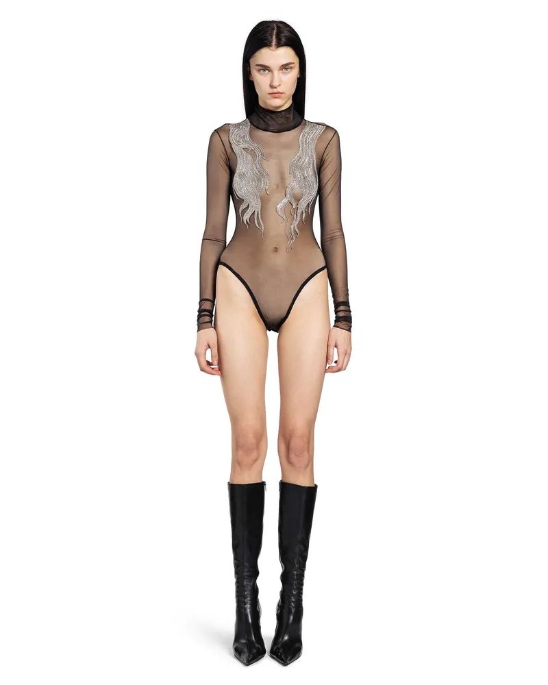 Dilara Findikoglu Old Waves Bodysuit Black