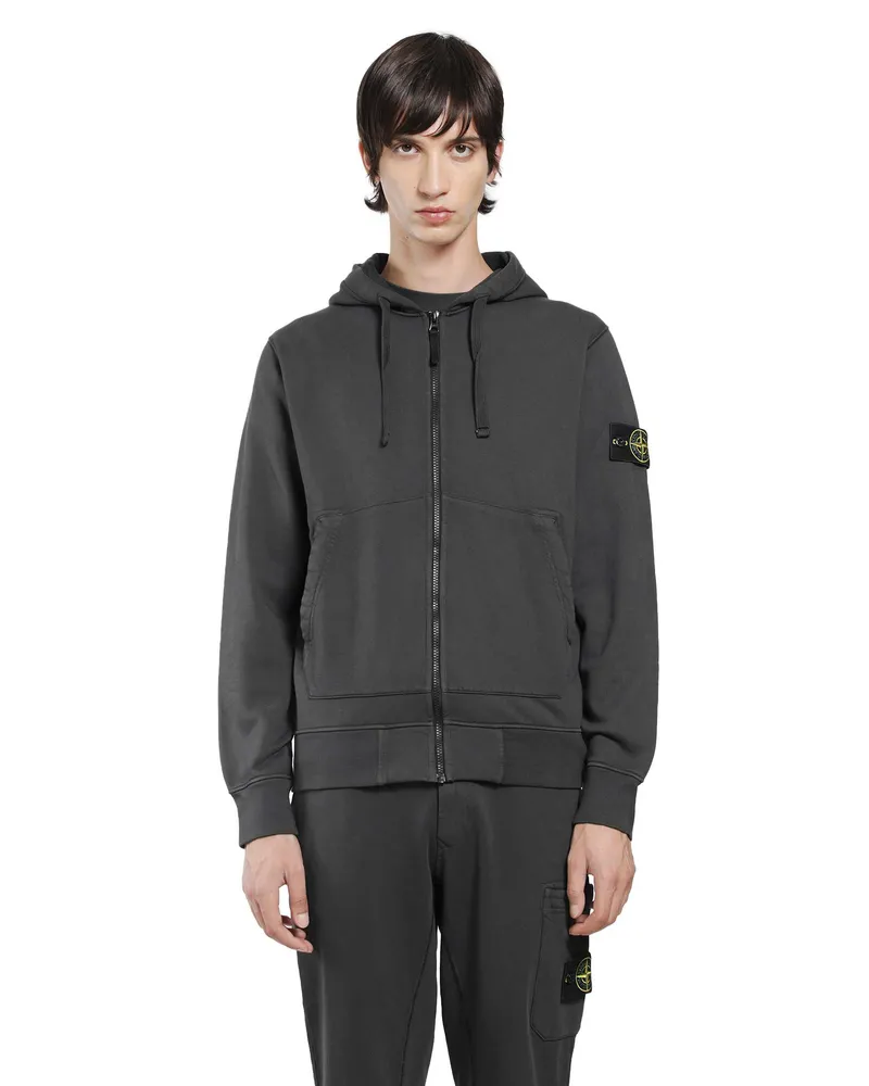 Stone Island 6100061 Zip-Up Hoodie Grey