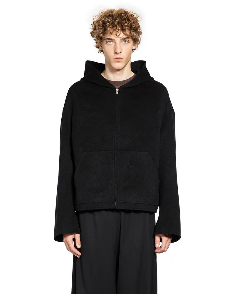 Acne Studios Cashmere Hooded Jacket Black