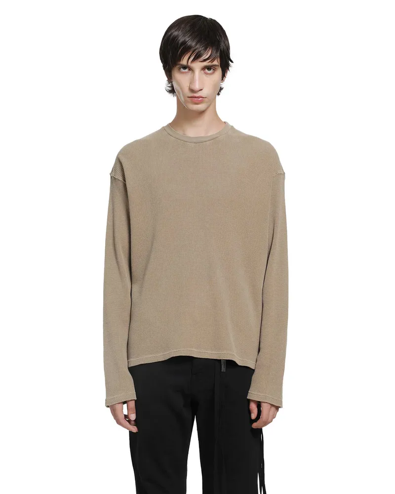Ann Demeulemeester Emil ''The Velvet Evening'' Long Sleeve T-Shirt Beige