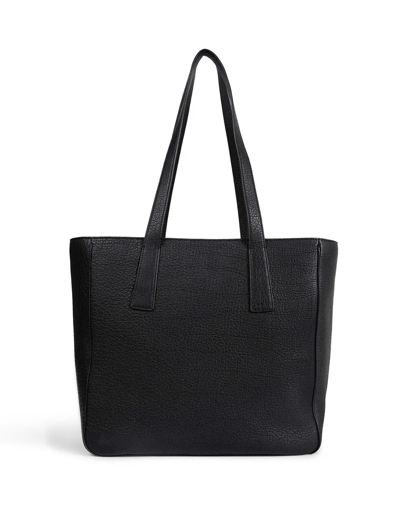The Row Hector Tote Bag in Leather Black