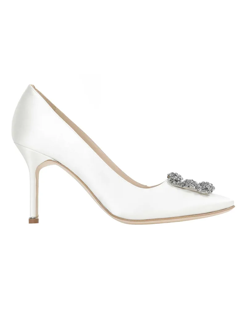 Manolo Blahnik Hangisi Pumps White