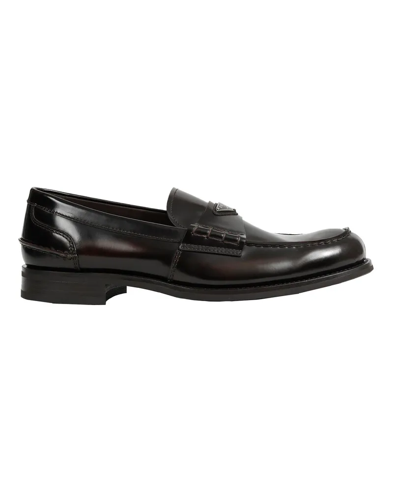 Prada Brushed Leather Loafers 