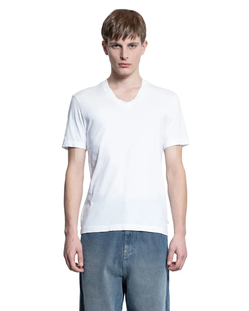 James Perse Short Sleeve V-Neck T-Shirt White