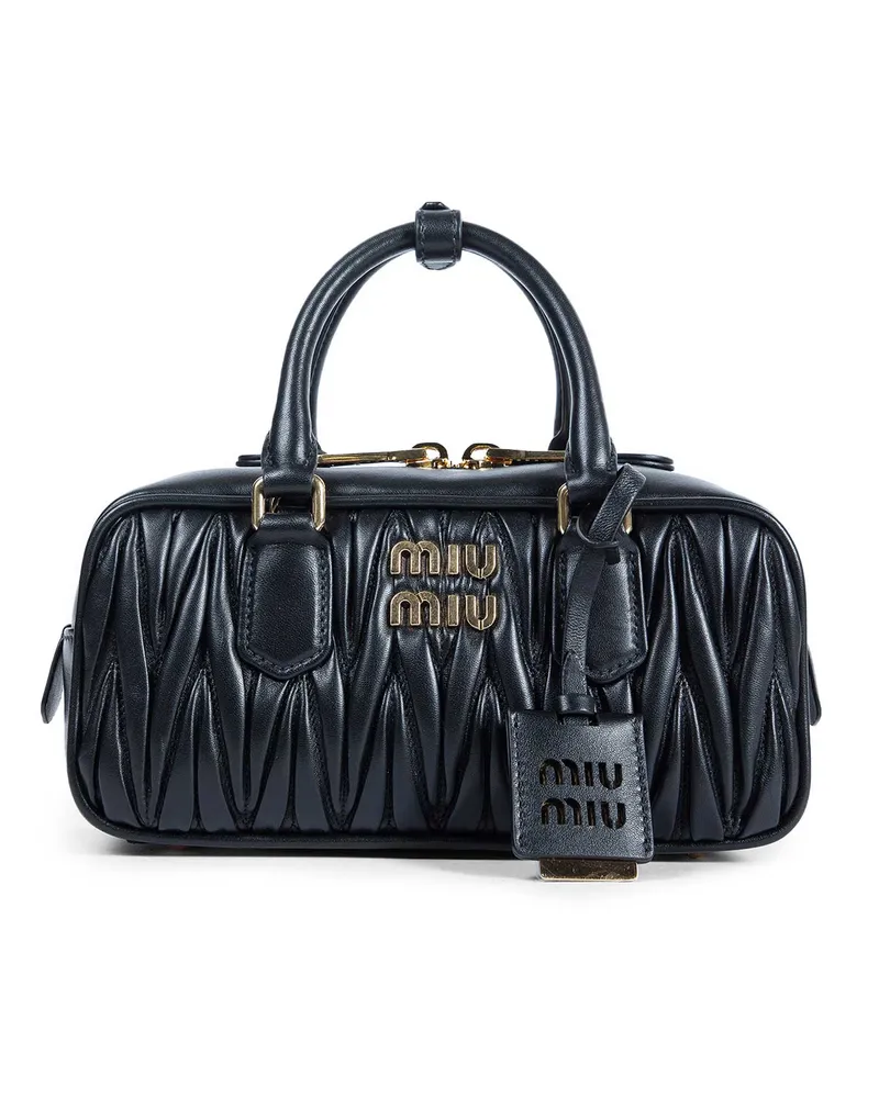 Miu Miu Arcadie matelassé nappa leather bag Black