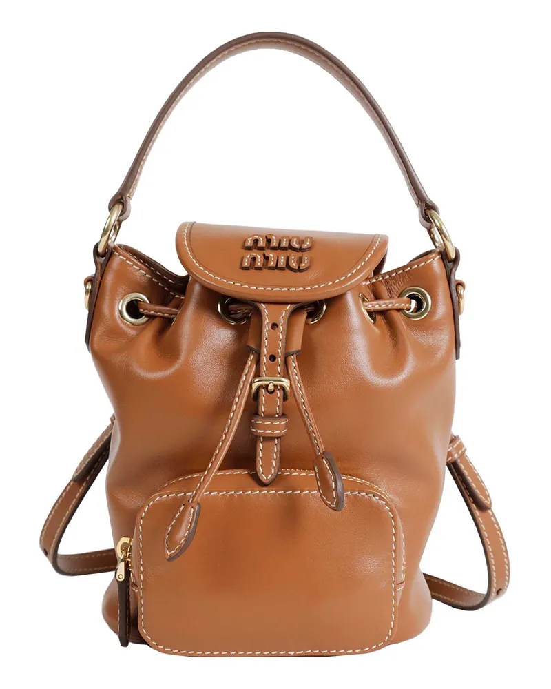 Miu Miu Mini Logo Buckle Backpack 