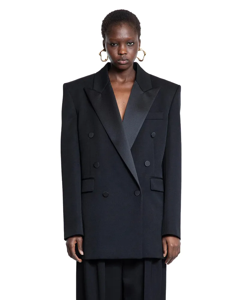 Saint Laurent Tuxedo blazer in Grain de Poudre Black